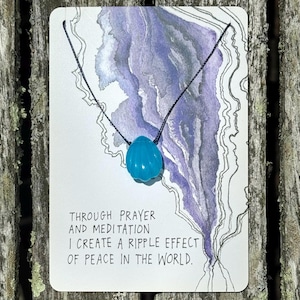 Affirmation Amulet with Sterling Silver Clasp served on Repurposed Oracle Card - The Universe Has Your Back