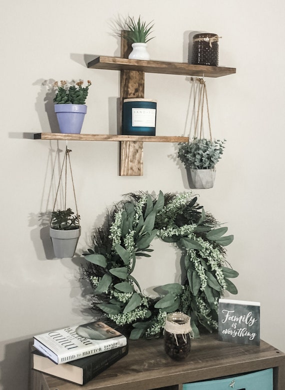 Hanging Plant Shelf Floating Shelf Succulent Shelf Free Etsy