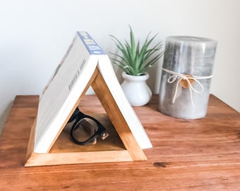 Nightstand Book Holder / Wooden Bookmark / Gift for Book Lovers