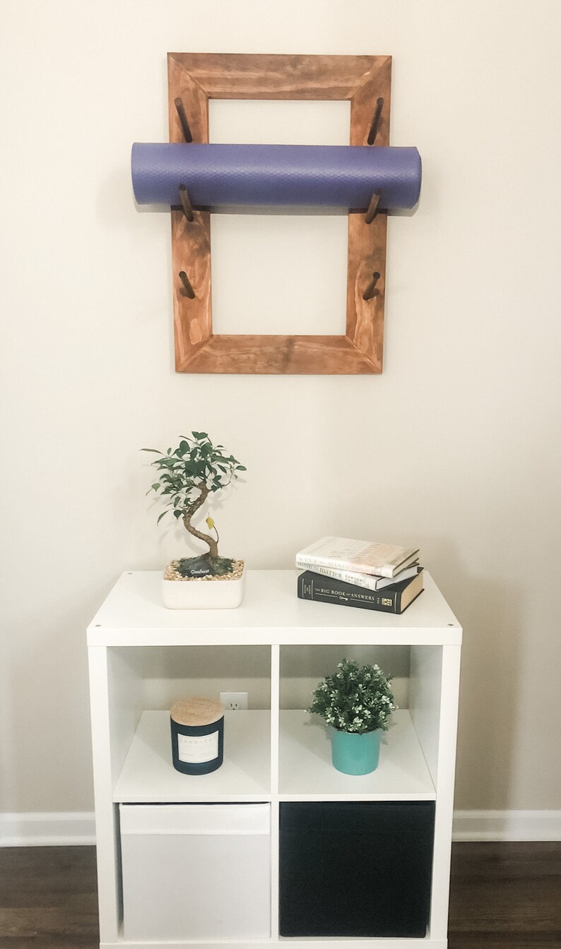 Yoga Mat Holder / Yoga Mat Wall Display / Mat Rack / 3 Sizes Etsy