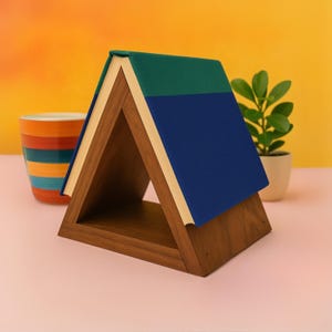 Nachttisch Buchhalter / Lesezeichen aus Holz / Buchständer