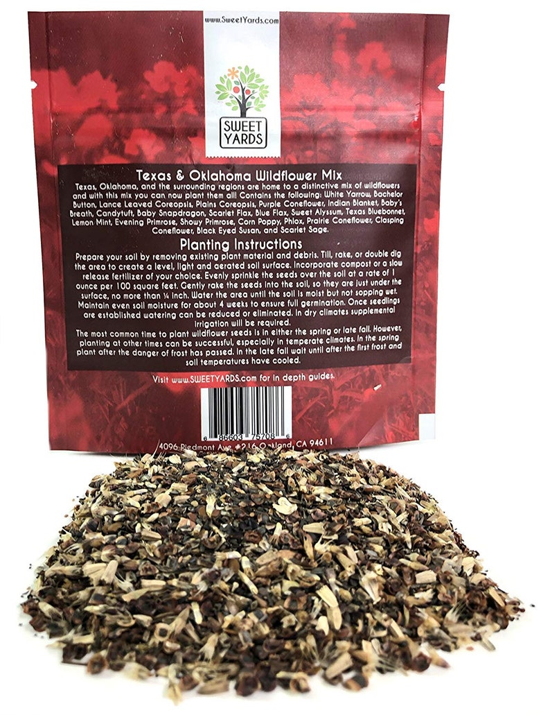 Texas and Oklahoma Native Wildflower Seed Mix Etsy