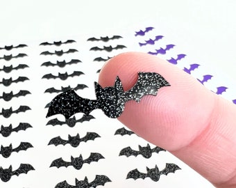 1 Inch Mini Bat Sticker Sheet 25 mm | Small Stickers | Tiny Bats | BuJo Stickers | Planner | Calendar | Vinyl