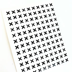 1/4 Inch Mini X Sticker Sheet 6mm | Small Stickers | Tiny X | Holo Stickers | Holographic | Planner | Calendar | Bujo Stickers