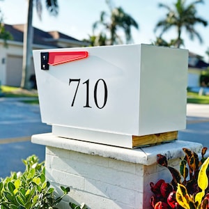 Custom Classic Mailbox Numbers | Reflective | House Address Number | Vinyl Numbers | Adhesive Numbers