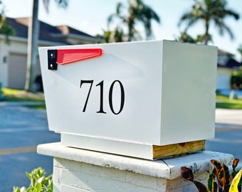 Custom Classic Mailbox Numbers | Reflective | House Address  Number | Vinyl Adhesive Numbers