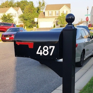 Custom Standard Mailbox Numbers | Reflective | House Address Number | Vinyl Numbers | Adhesive Numbers
