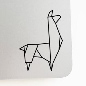 Llama Origami Vinyl Decal, Sticker, Tumbler, Cup, Car, Holographic, Window