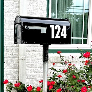 Custom Bold Mailbox Numbers | Reflective | House Address Number | Vinyl Numbers | Adhesive Numbers