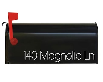Custom Modern Contemporary Mailbox Address Decal | Reflective | House Address Number | Vinyl Adhesive Numbers