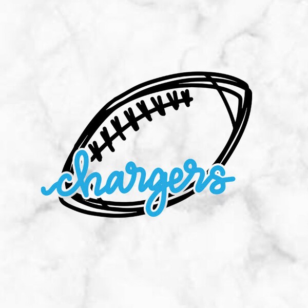 Los Angeles Chargers Football Vinyl Decal, Car Decal, Car Sticker, Laptop, Window Decal, Window Sticker, Tumbler, Sticker