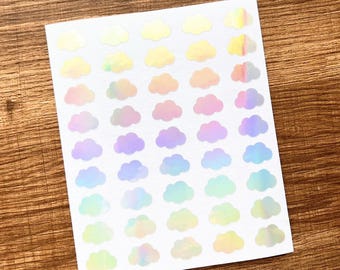 1/2 Inch Cloud Sticker Sheet 13mm
