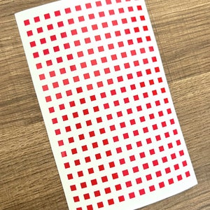 Hoja de pegatinas cuadradas de 4 mm / Pegatinas pequeñas / Pegatinas cuadradas / Pegatinas BuJo / Planificador / Calendario / Vinilo
