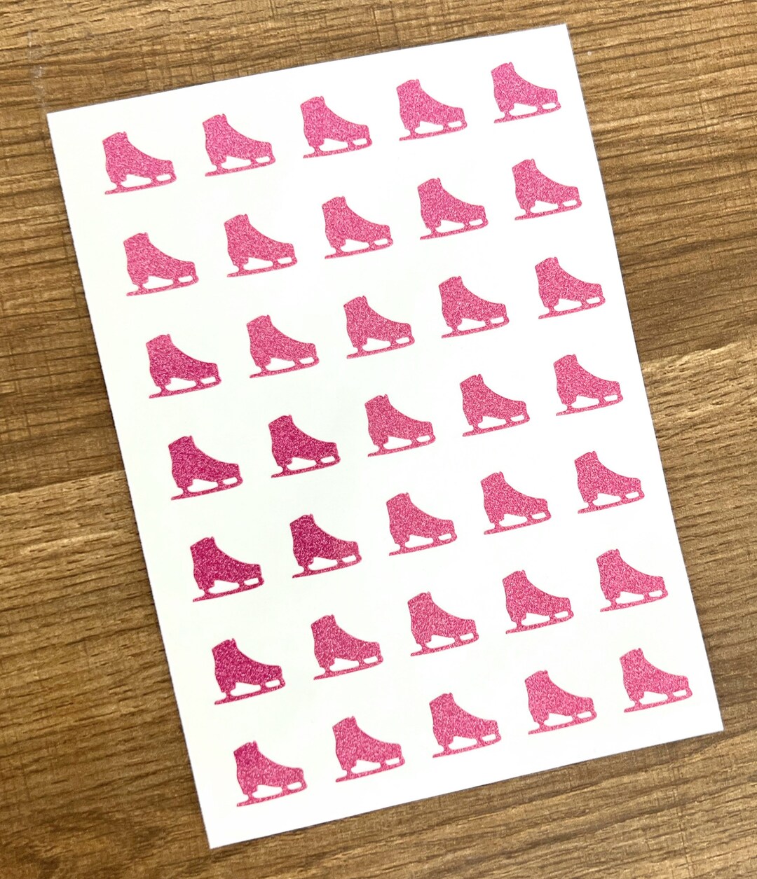 1/2 Inch Mini Ice Skate Sticker Sheet 13mm Small Stickers Tiny Skates