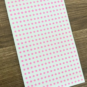 4mm Micro Bubble Star Sticker Sheet | Small Star Stickers | Tiny Star | Glitter Stickers | Planner | Calendar | Vinyl | School