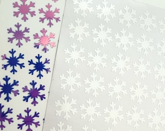 1 Inch Snowflake Sticker Sheet 25mm | Small Stickers | Snowflakes | Winter Stickers | BuJo Stickers | Planner | Calendar | Vinyl