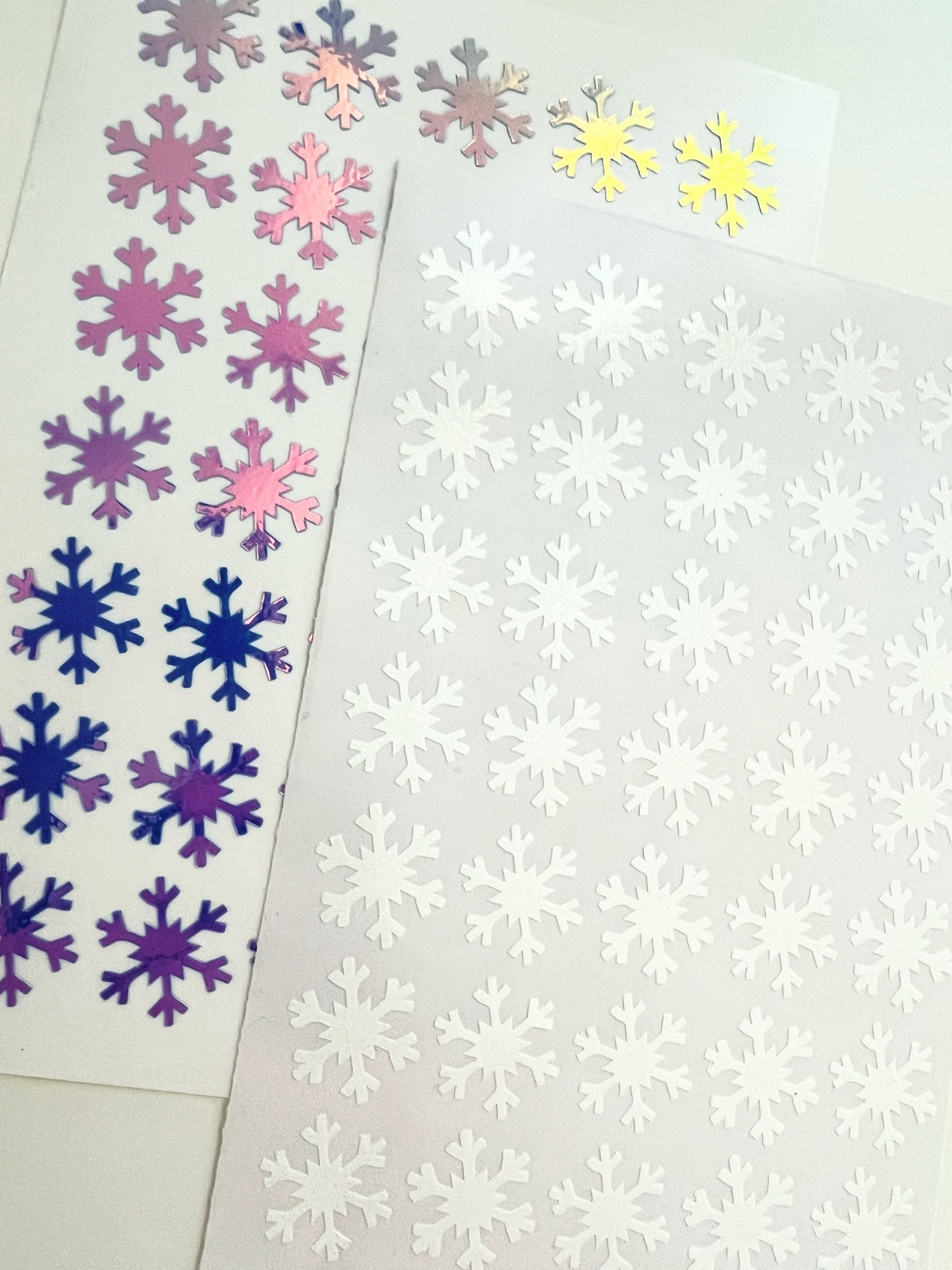 3/4 Inch Snowflake Sticker Sheet 19mm Small Stickers Snowflakes