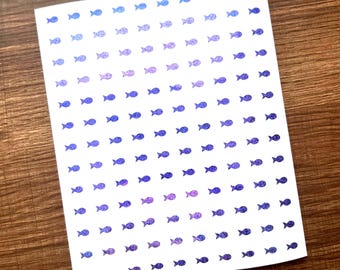 1/4 Inch Fish Vinyl Sticker Sheet 6mm