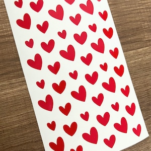 Arkusz naklejek Mini Doodle Heart 10 mm-17 mm | Małe naklejki rysowane ręcznie | Malutkie serca | Naklejki do planera | Kalendarz | Naklejki BuJo