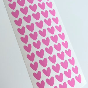 1/2 Inch Mini Heart Sticker Sheet 13mm | Small Heart Stickers | Tiny Heart | Glitter Holo Opal | Planner | Calendar | Vinyl | School