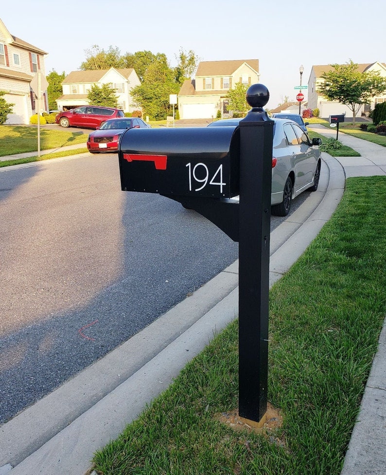 Custom Modern Contemporary Mail Box Numbers, House Address Number, Vinyl Numbers 