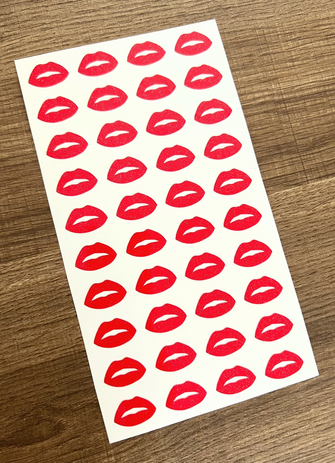 1/2 Inch Lip Sticker Sheet 13mm | Kiss - Etsy