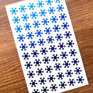 1/2 Inch Snowflake Sticker Sheet 13mm