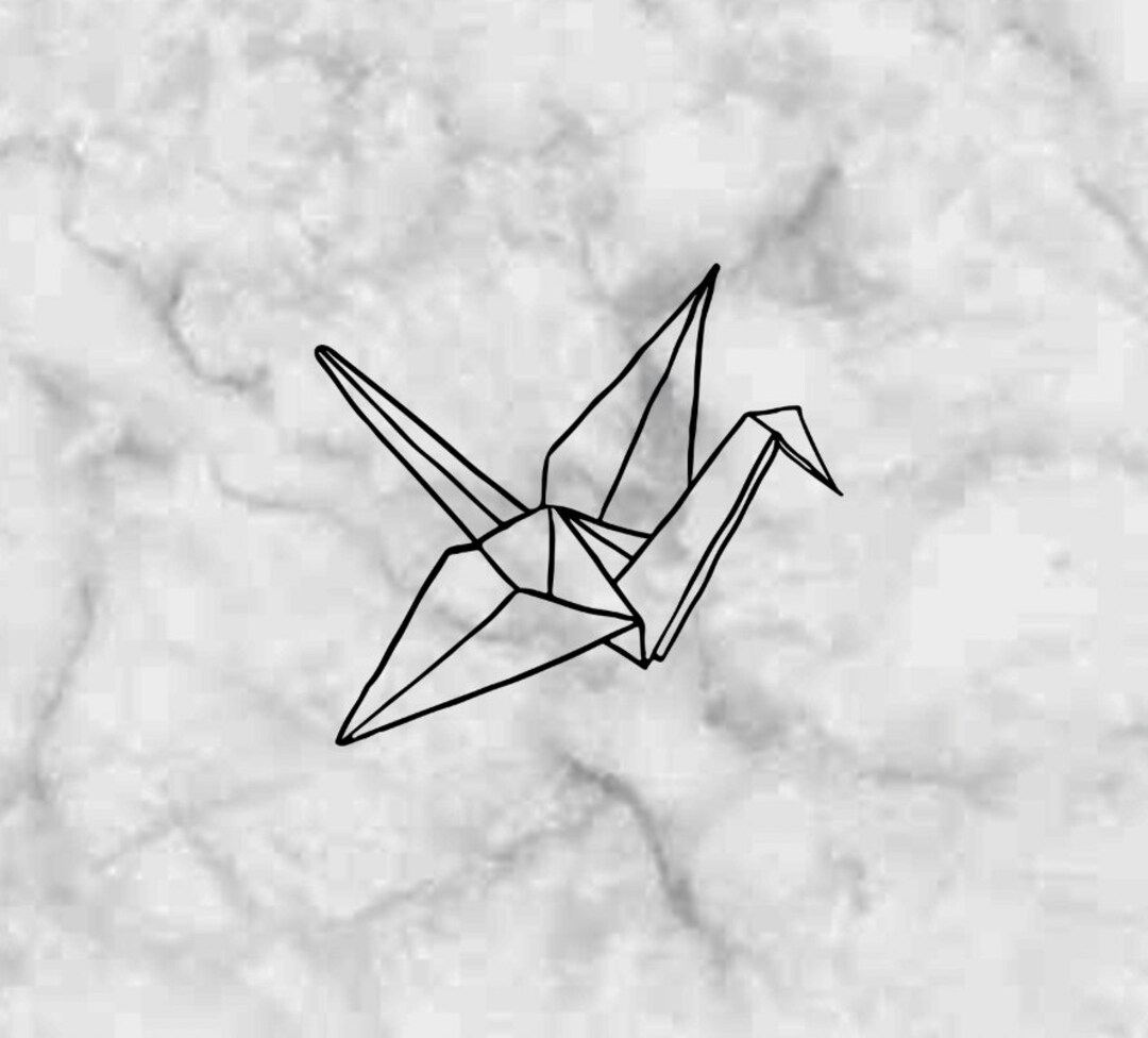 Paper Swan Origami Vinyl Decal, Sticker, Tumbler, Cup, Car, Holographic