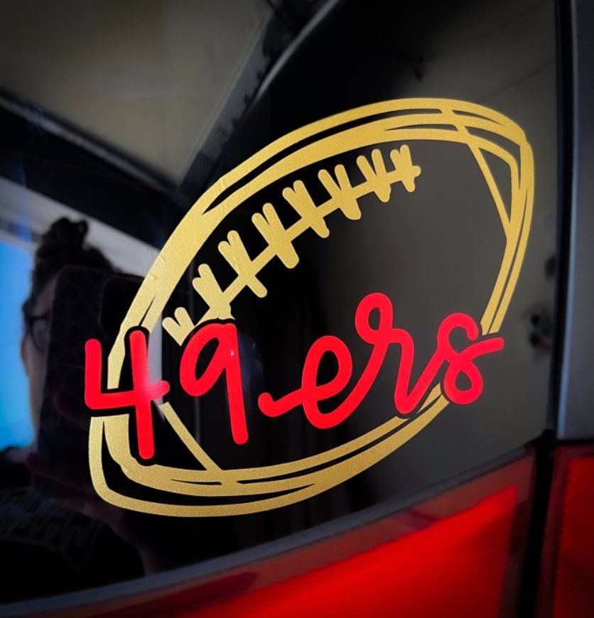 San Francisco 49ers Logo Sticker Set 4 by 3 inches Vinyl Dec - Inspire  Uplift