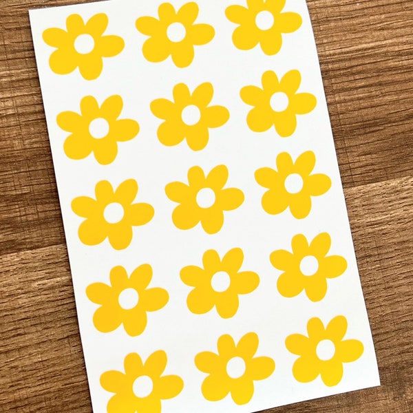 1 Inch Mini Flower Sticker Sheet 25mm | Small Flower Stickers | Tiny Flowers | Planner Stickers | Calendar Stickers | BuJo Stickers