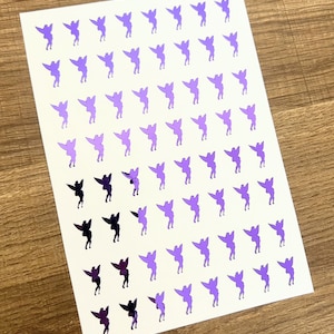 1/2 Inch Mini Fairy Sticker Sheet 13mm | Small Fairies Stickers | Tiny Fairy | Holo Stickers | Planner | Calendar