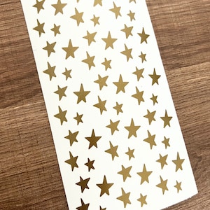 Arkusz naklejek Mini Doodle Star 10 mm-15 mm | Małe naklejki rysowane ręcznie | Malutkie gwiazdki | Naklejki do planera | Kalendarz | Naklejki BuJo