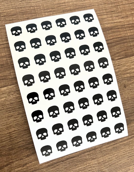 Silver Skulls Sparkly Stickers