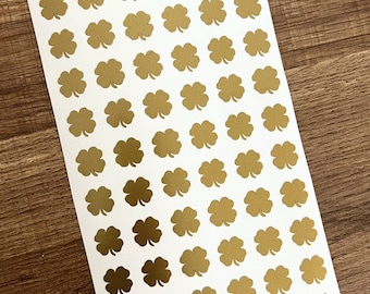 1/2 Zoll Kleeblatt-Aufkleberblatt 6 mm | Kleiner Klee | Winzige Kleeblätter | Planeraufkleber | Kalender | BuJo-Aufkleber | St. Patrick's Day