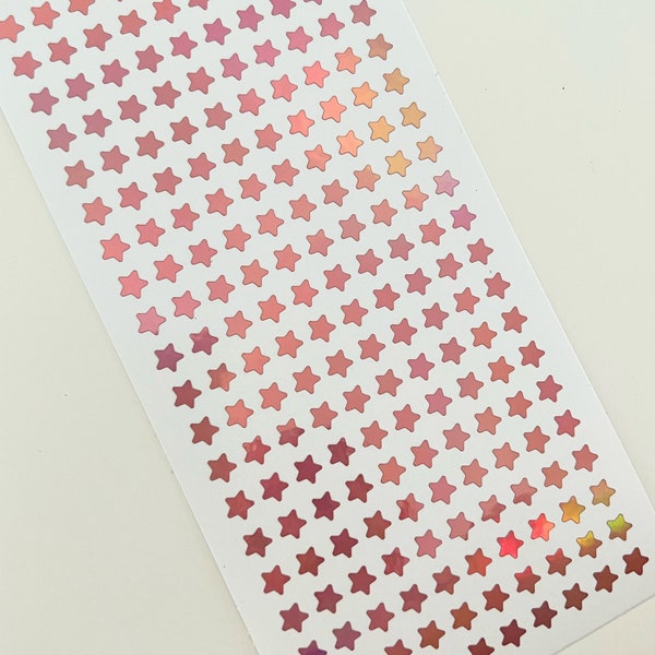 1/4 Inch Mini Bubble Star Sticker Sheet 6mm | Small Star Stickers | Tiny Star | Planner | Calendar | Vinyl | BuJo