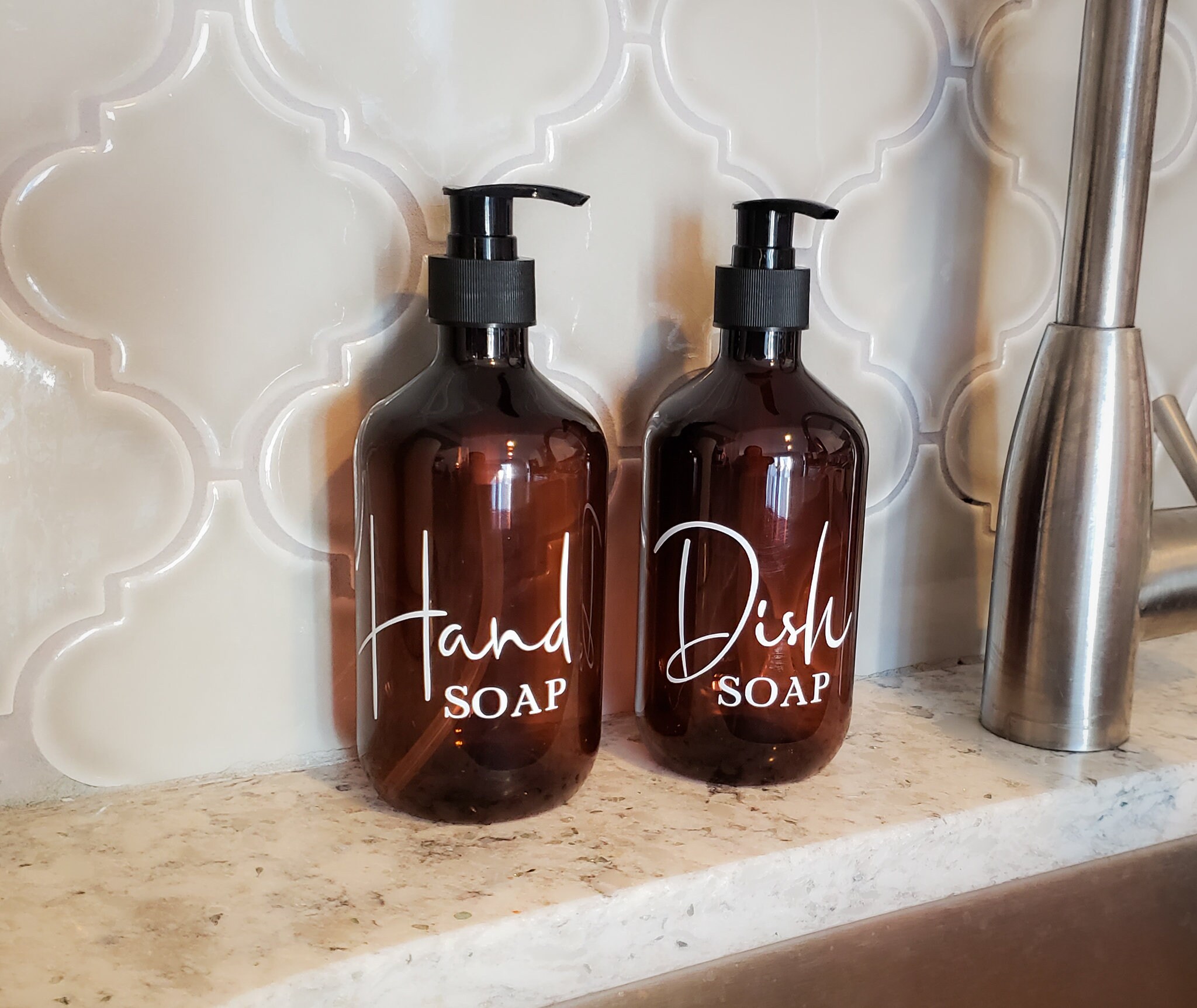 Reusable Hand and Dish Soap Bottles 500ml 16 oz Soap Etsy