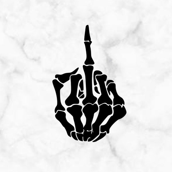 Flag Skull Middle Finger Decal - Etsy Canada