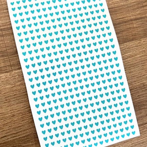 4mm Micro Heart Sticker Sheet | Small Heart Stickers | Tiny Hearts | Planner | Calendar | Vinyl | School