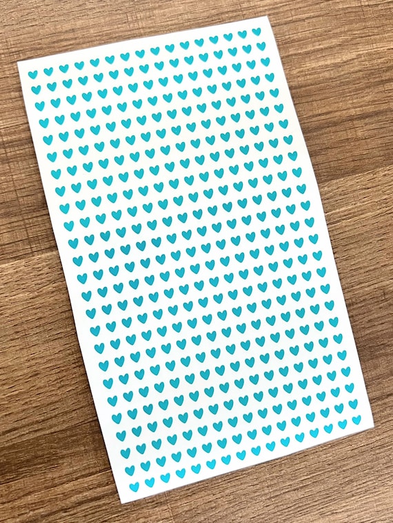 4mm Micro Heart Sticker Sheet | Small Heart Stickers | Tiny Hearts |  Planner | Calendar | Vinyl | School