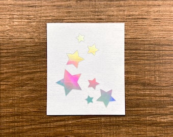 Calcomanía de espejo de cúmulo de estrellas pequeño