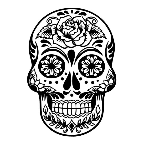 Day of the Dead Vinyl Decal | Sugar Skull | Halloween Vinyl Decal | Skull Sticker | Car Decal | Car Sticker | Window Decal Sticker