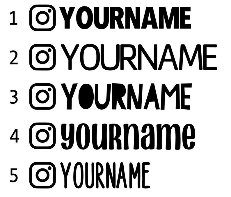 poignee instagram nom insta vinyle decalque voiture etsy