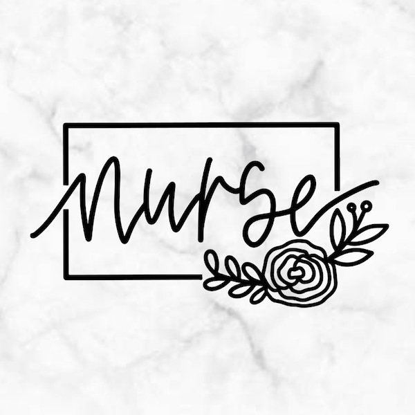 Nursing Floral Vinyl Decal, Doctor, Surgeon, Nurse Life, Nurse, Car Decal, Car Sticker, Window Decal, Sticker, Tumbler