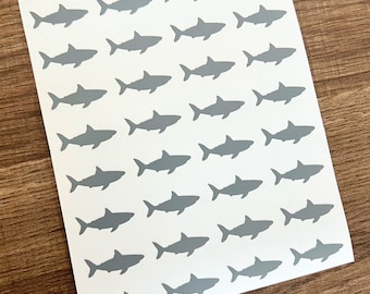 1 Inch Shark Sticker Sheet 25mm | Sharks | Ocean Sea Animals