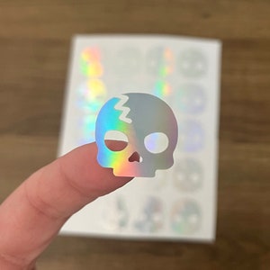 1 Inch Mini Skull Sticker Sheet 25mm | Small Stickers | Tiny Skull | BuJo Stickers | Planner | Calendar | Vinyl