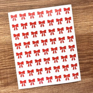 1/2 Inch Bow Sticker Sheet 13mm