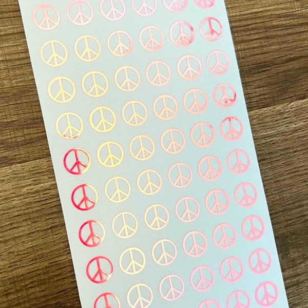 1/2 Inch Peace Sign Sticker Sheet 13mm | Small Stickers | Peace Symbol | BuJo Stickers | Planner | Calendar | Vinyl