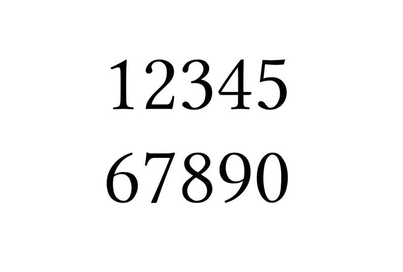 May include: A black and white image of the numbers 12345 and 67890.