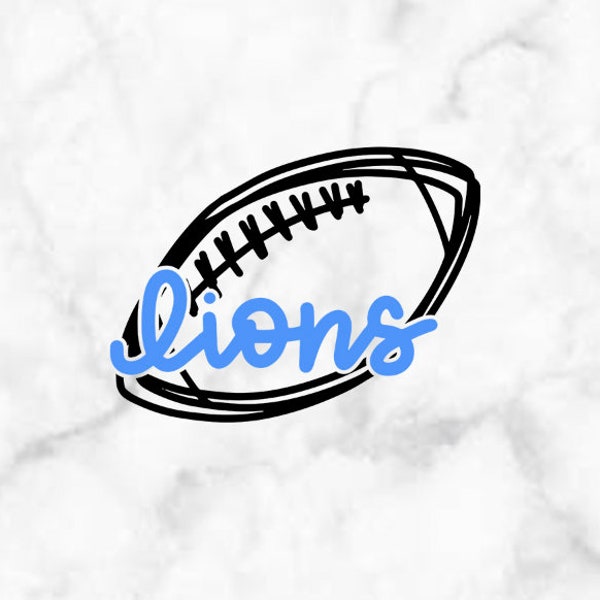 Detroit Lions Car Window Vinyl Decal – Black Lions Football Graphic Sticker