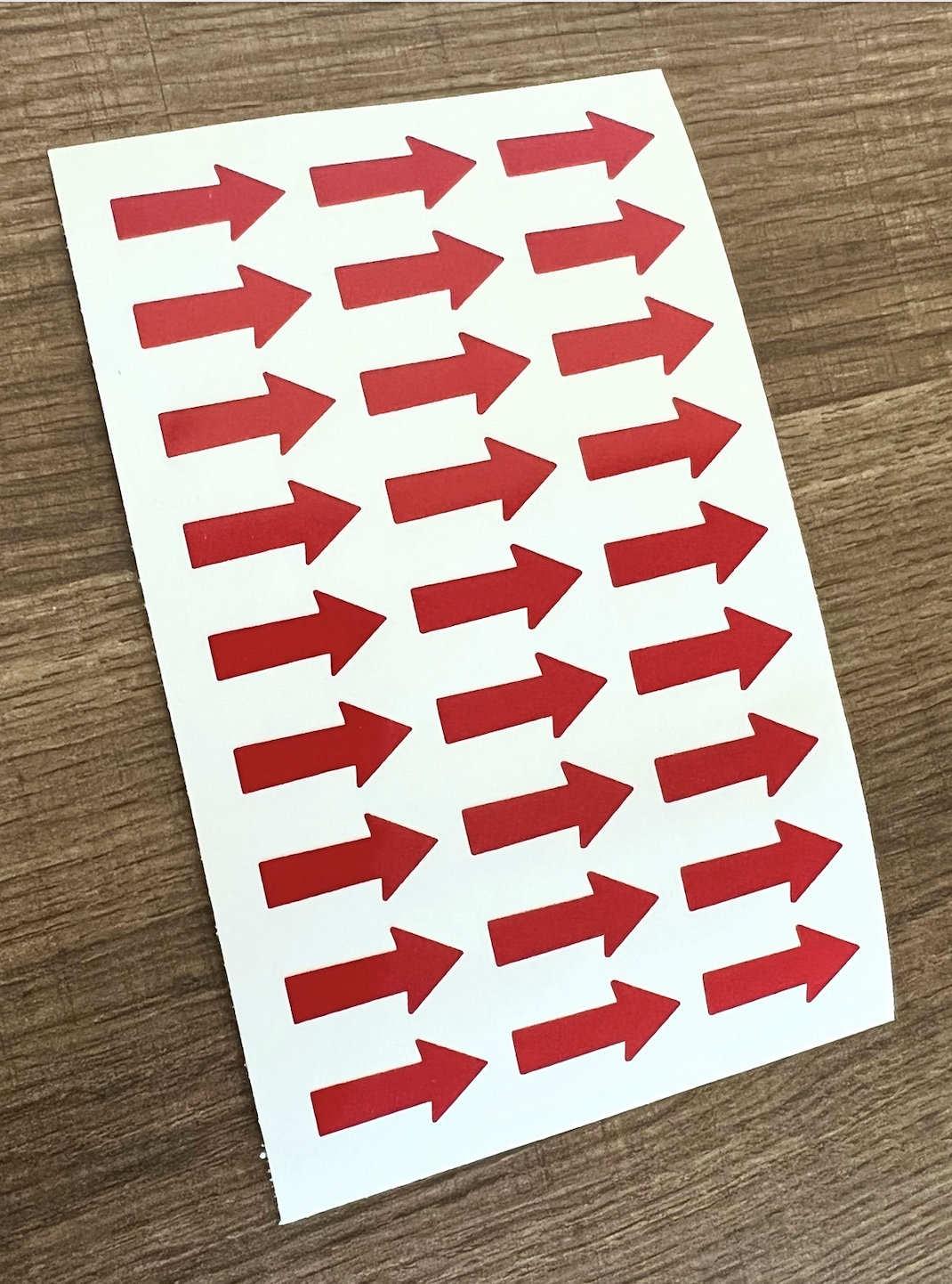 1 Inch Mini Arrow Sticker Sheet 25mm | Small Arrow Stickers